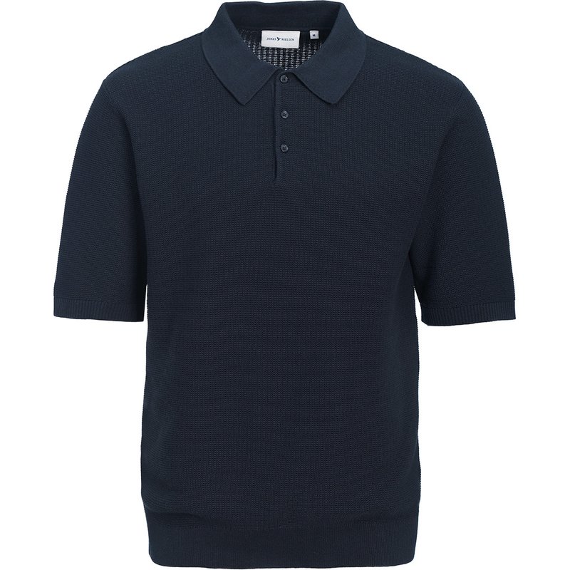 Herren Strick-Poloshirt aus Baumwolle