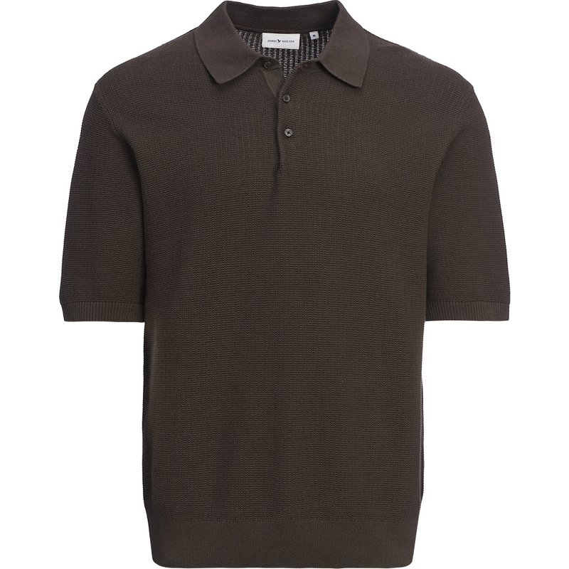 Herren Strick-Poloshirt aus Baumwolle