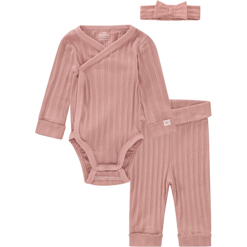 Newborn Set mit Body, Hose und Stirnband
