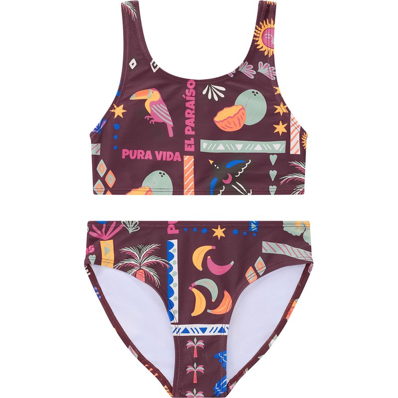 Mädchen Bikini mit Allover-Print
