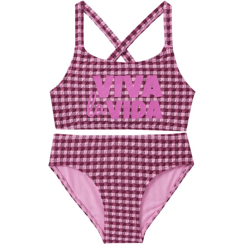 Mädchen Bikini mit Schriftzug
