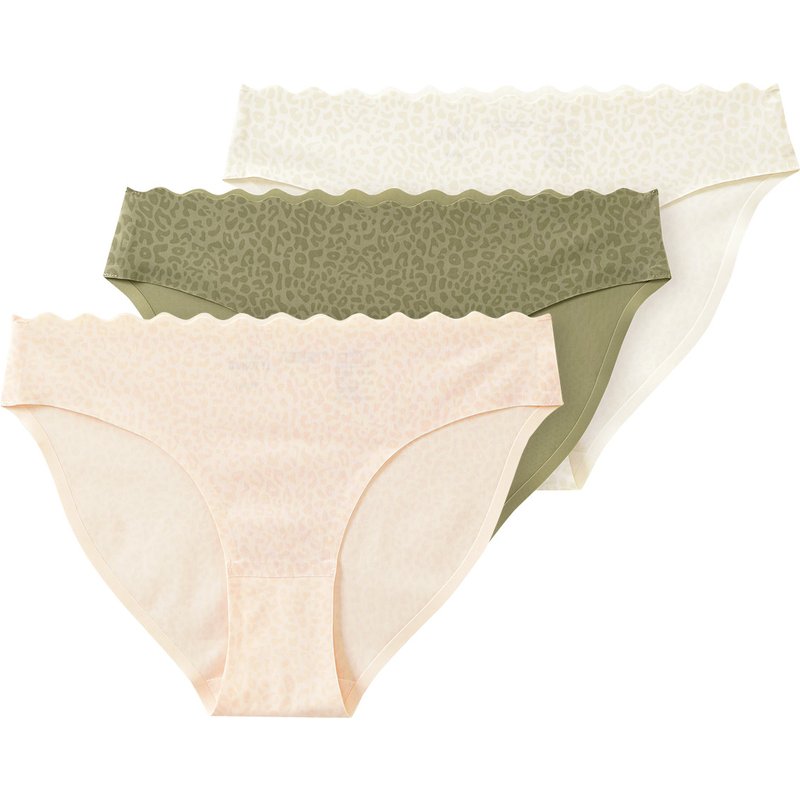 3 Seamless-Slips mit Leo-Muster