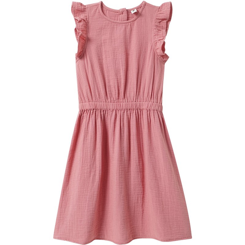 Mädchen Musselin-Kleid mit Flügelärmeln