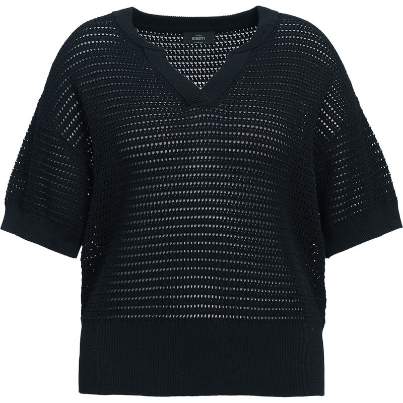 Damen Strickshirt mit Ajourmuster