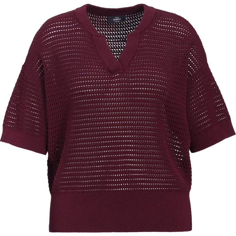 Damen Strickshirt mit Ajourmuster