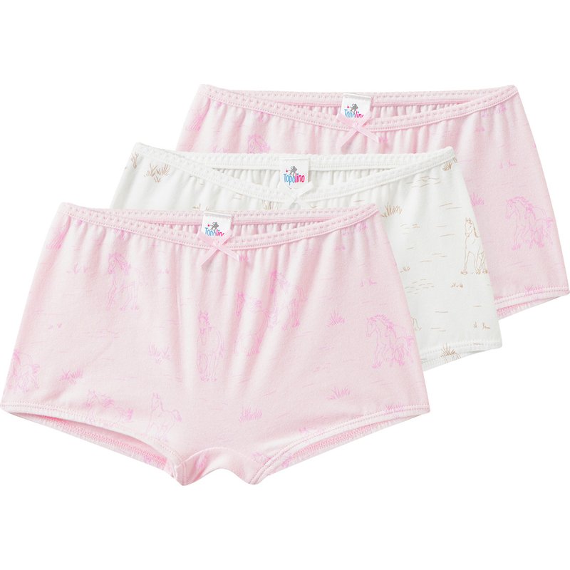 3 Mädchen Pantys mit Pferde-Motiven