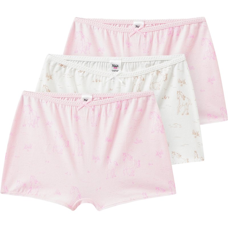 3 Mädchen Pantys mit Pferde-Motiven