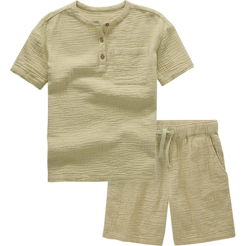 Jungen Musselin-Set mit Shirt und Shorts