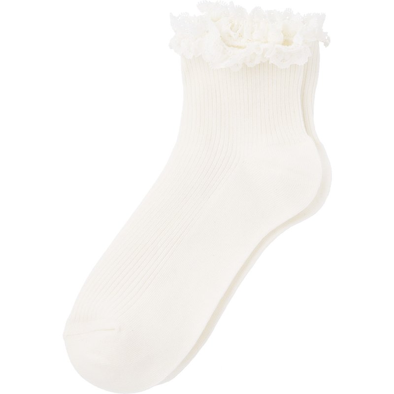 1 Paar Damen Sneaker-Socken mit Spitze