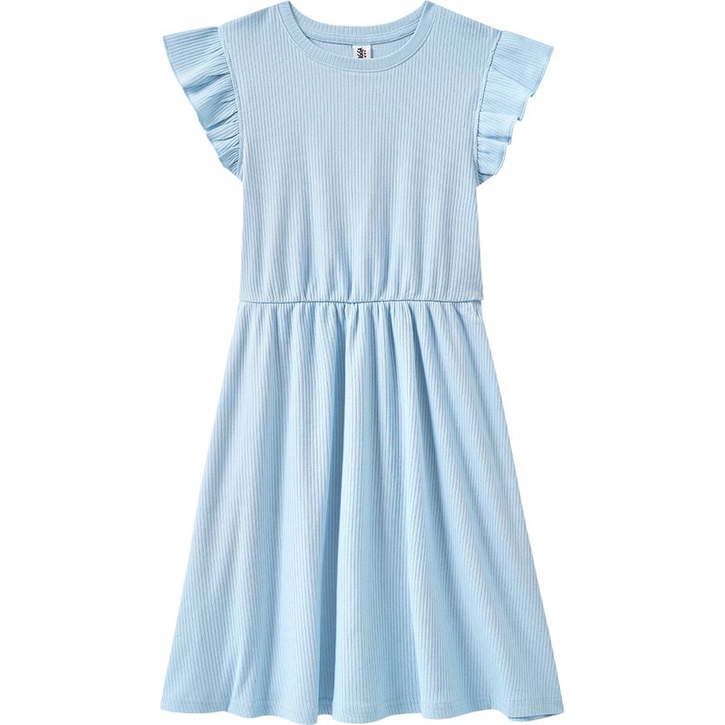 Mädchen Kleid mit Rippstruktur
