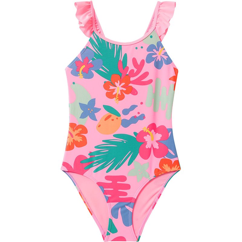 Mädchen Badeanzug im Tropical-Look