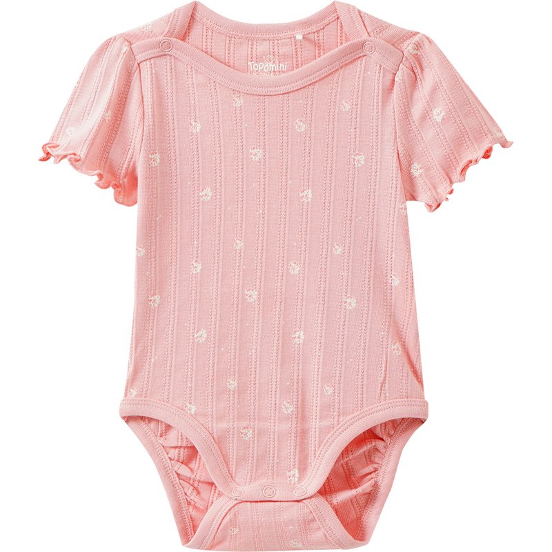 Baby Kurzarmbody mit Rippstruktur