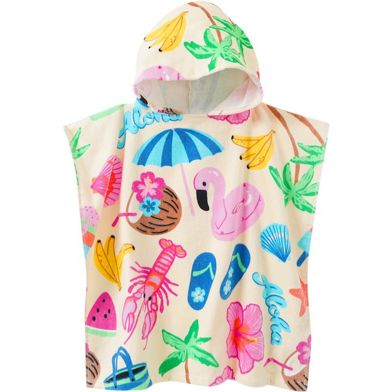 Kinder Badeponcho mit sommerlichen Motiven
