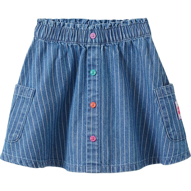Mädchen Jeansrock mit Streifen