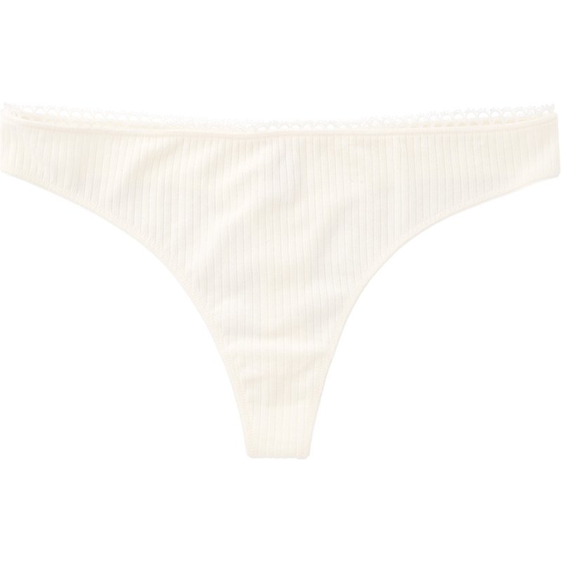Damen Seamless-String mit Rippstruktur