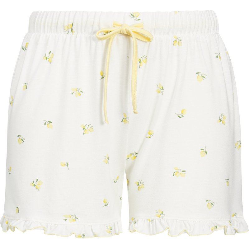 Damen Schlafshorts mit Zitronen-Muster