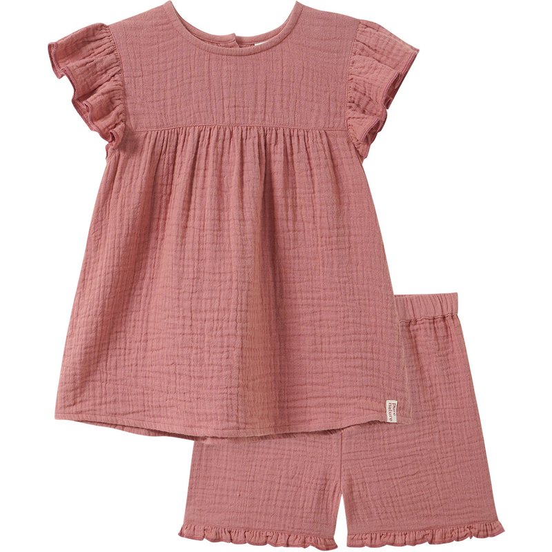 Baby Musselin-Set mit Bluse und Shorts