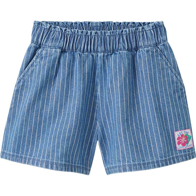Mädchen Jeansshorts mit Streifen