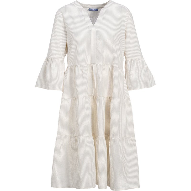 Damen Kleid in Seersucker-Struktur