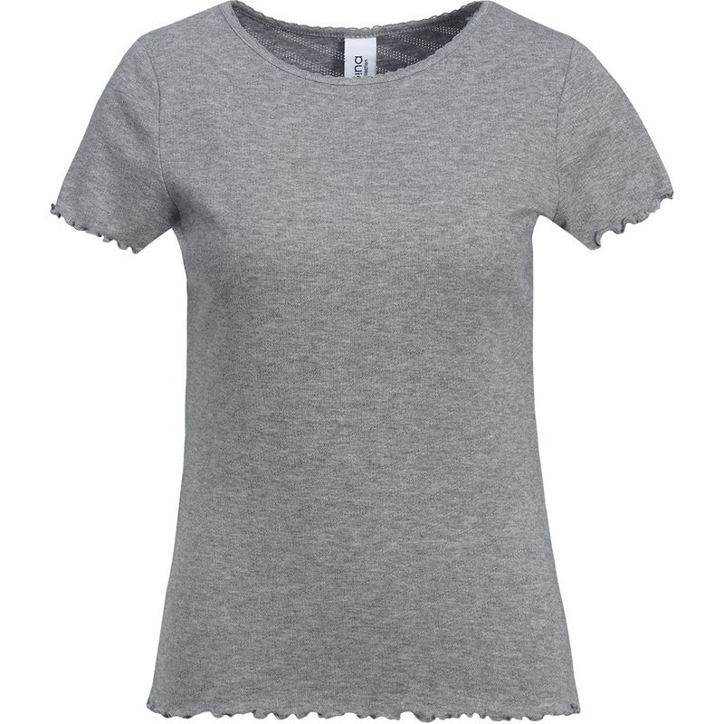 Damen T-Shirt mit Ringelsaum