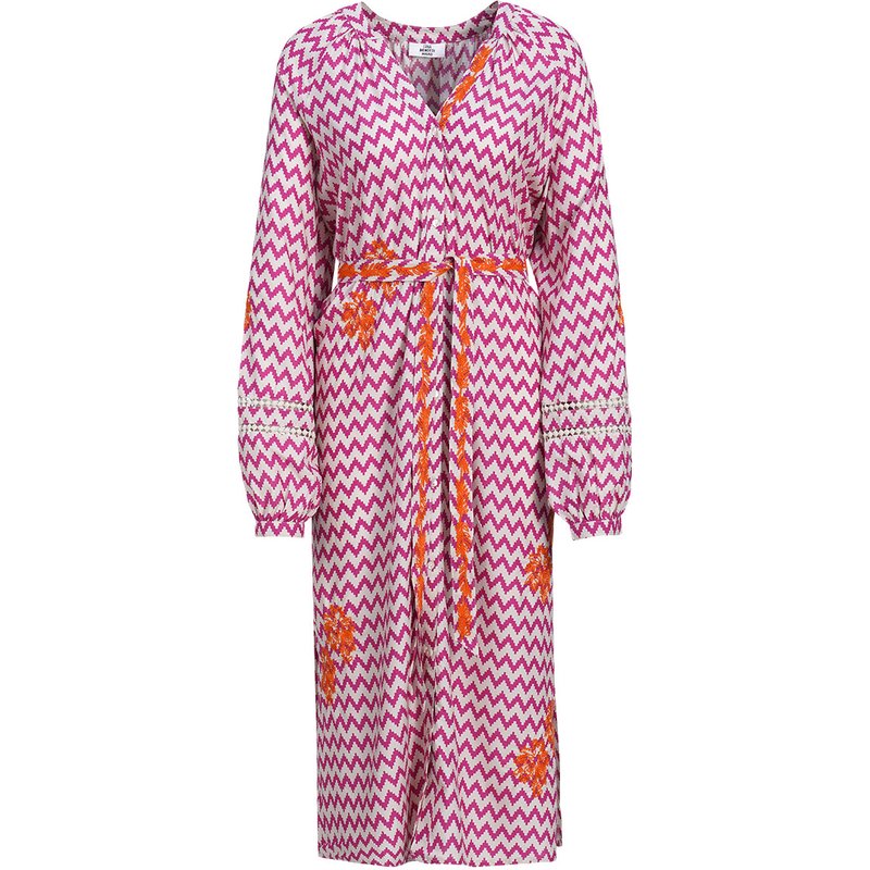 Damen Midikleid mit Zick-Zack-Muster