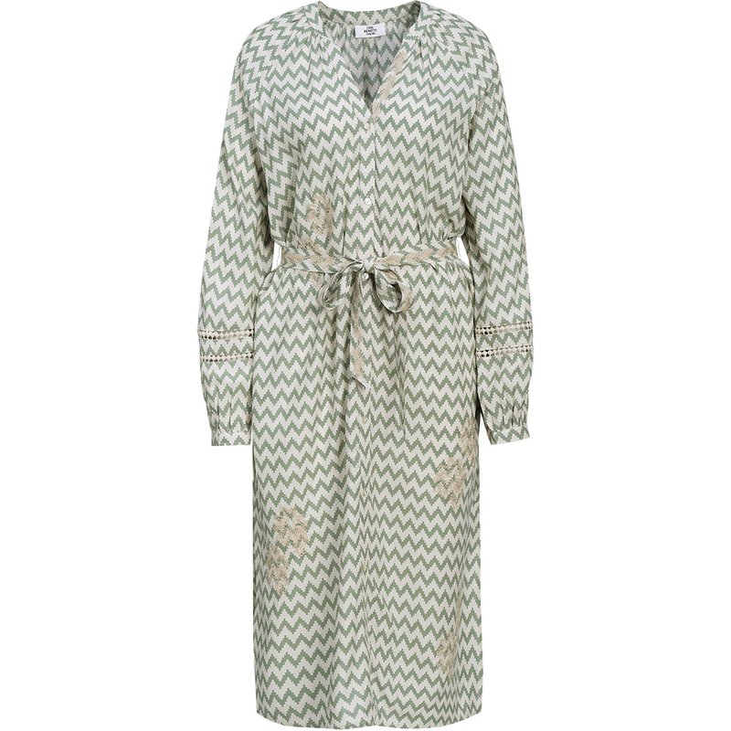 Damen Midikleid mit Zick-Zack-Muster