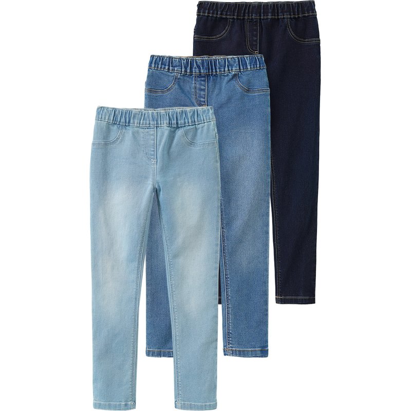 3 Mädchen Jeggings mit Stretch-Bund