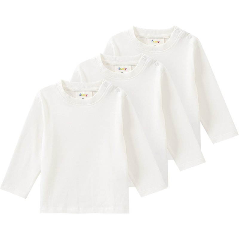 3 Baby Langarmshirts im Basic-Look