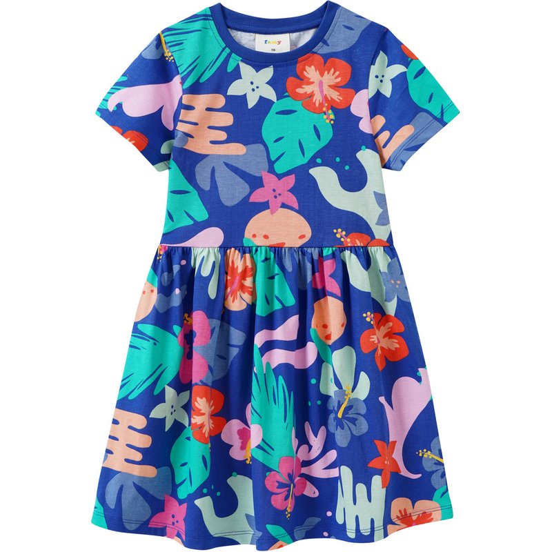 Mädchen Kleid im Tropical-Look