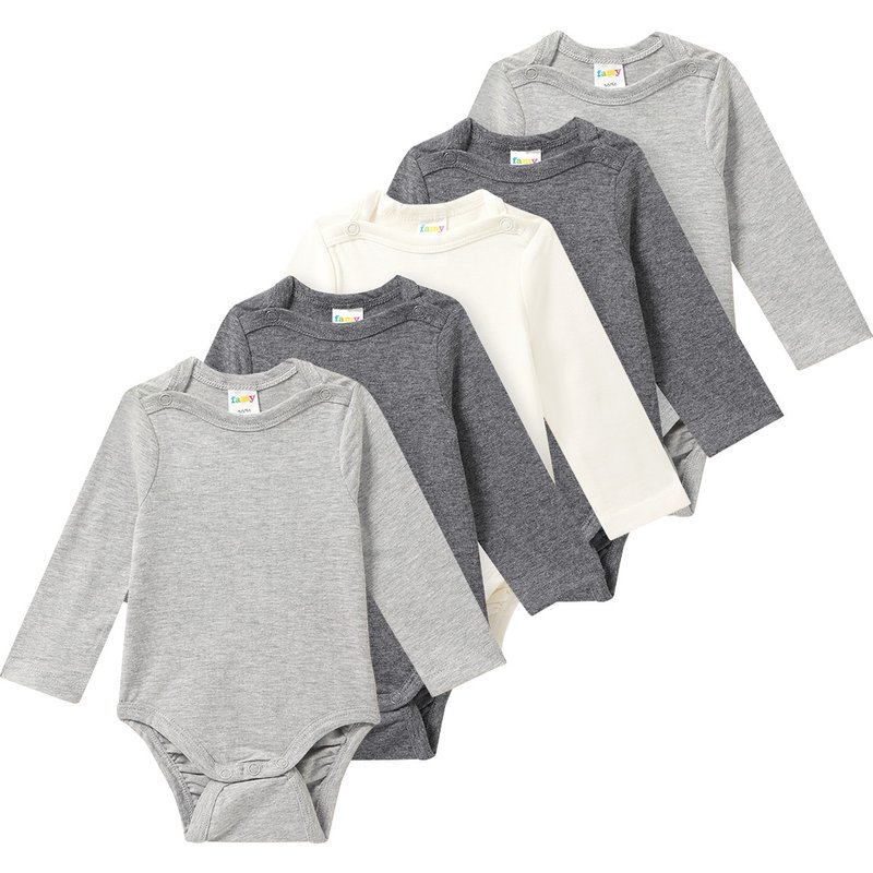 5 Baby Bodys im Farb-Mix