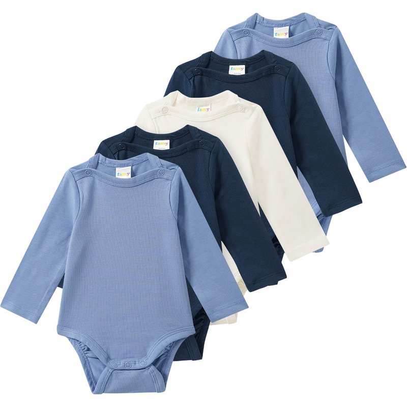 5 Baby Bodys im Farb-Mix