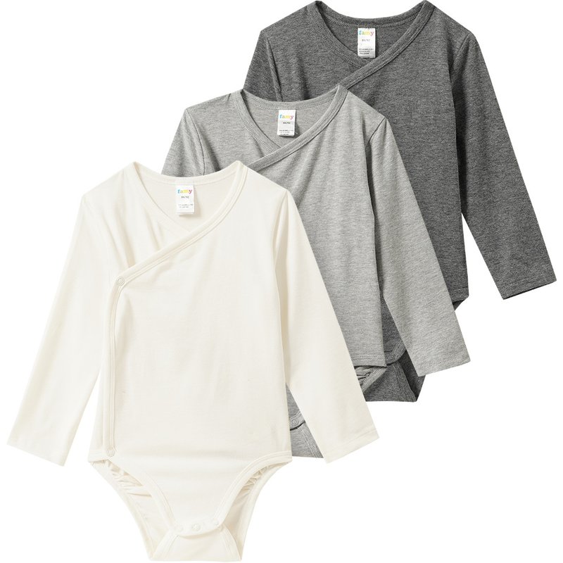 3 Baby Wickelbodys im Farb-Mix