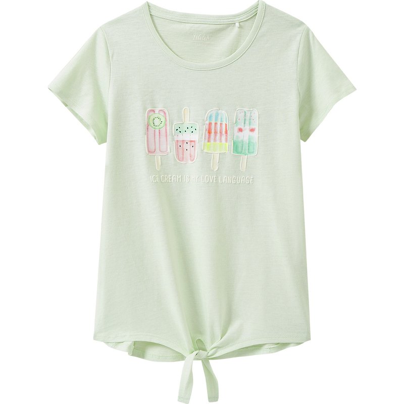 Mädchen T-Shirt mit Knotendetail