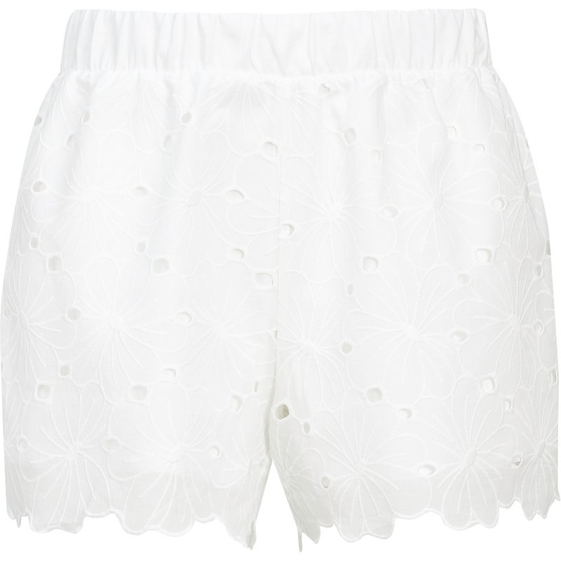 Damen Schlafshorts mit Lochspitze
