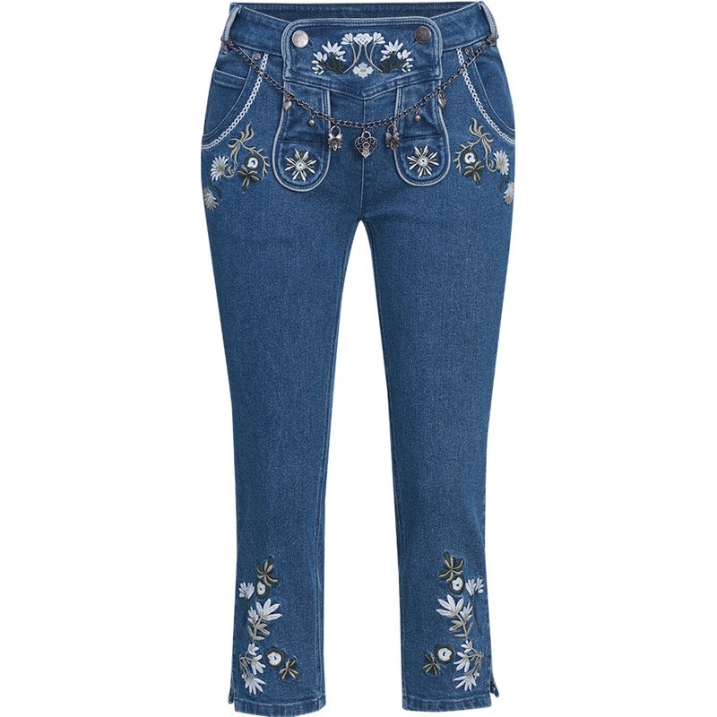 3/4 Damen Trachtenhose mit Stickereien