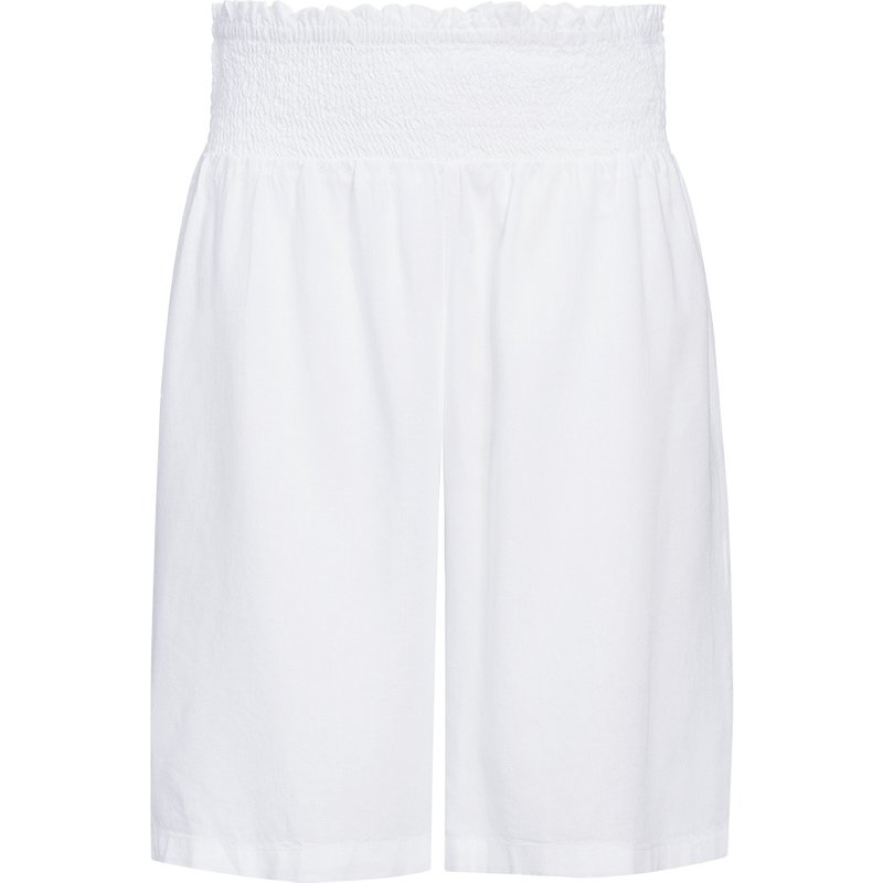 Damen Bermuda-Shorts aus Viskose-Leinen-Mix