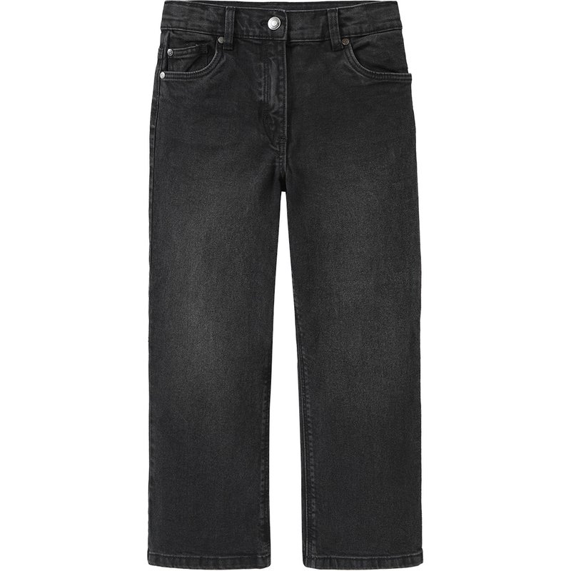 Mädchen Wide-Leg-Jeans mit verstellbarem Bund