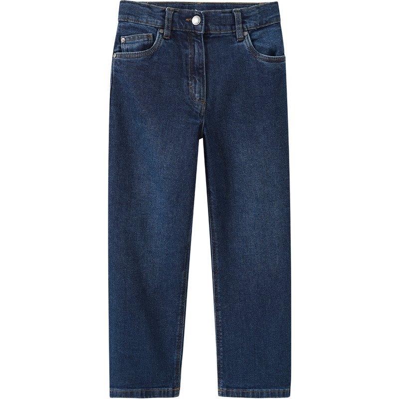 Mädchen Wide-Leg-Jeans mit verstellbarem Bund