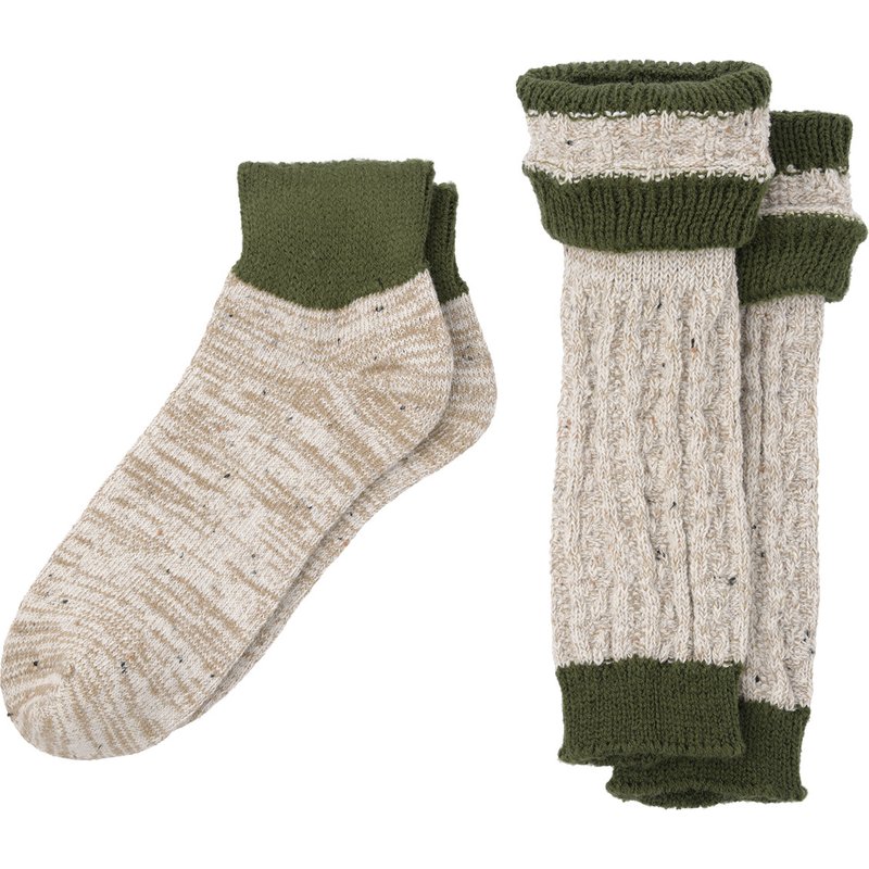 1 Paar Herren Wadenwärmer mit Strickmuster