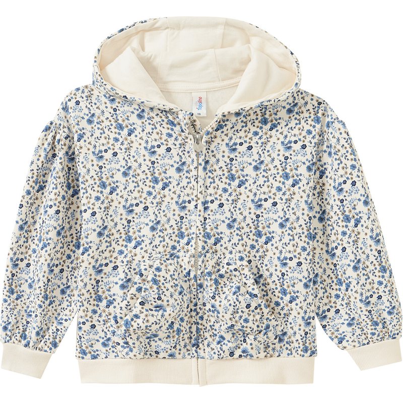 Mädchen Sweatjacke mit Blumen-Print
