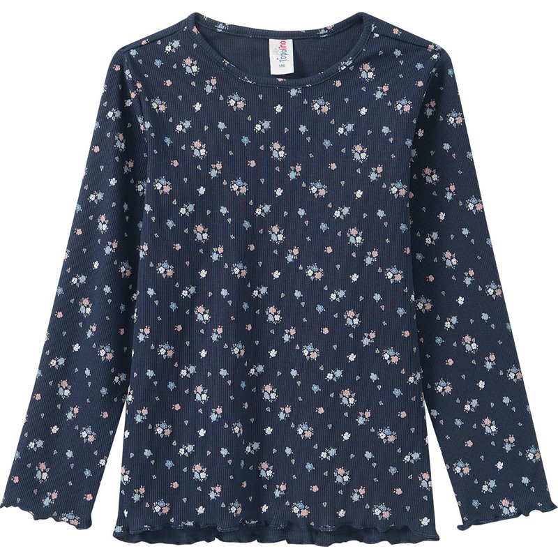 Mädchen Langarmshirt mit Allover-Muster