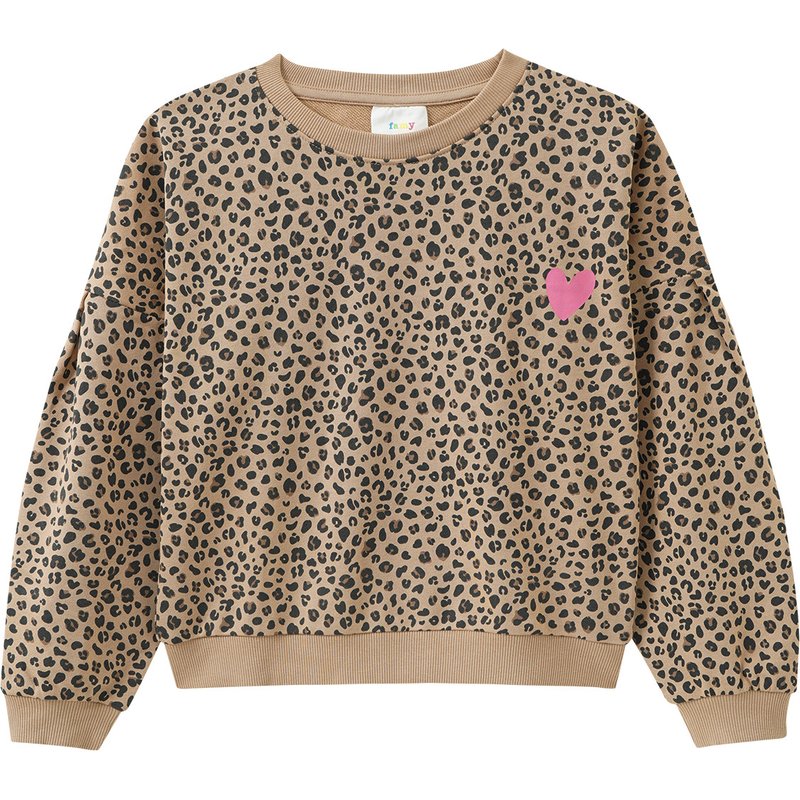 Mädchen Sweatshirt mit Leo-Print