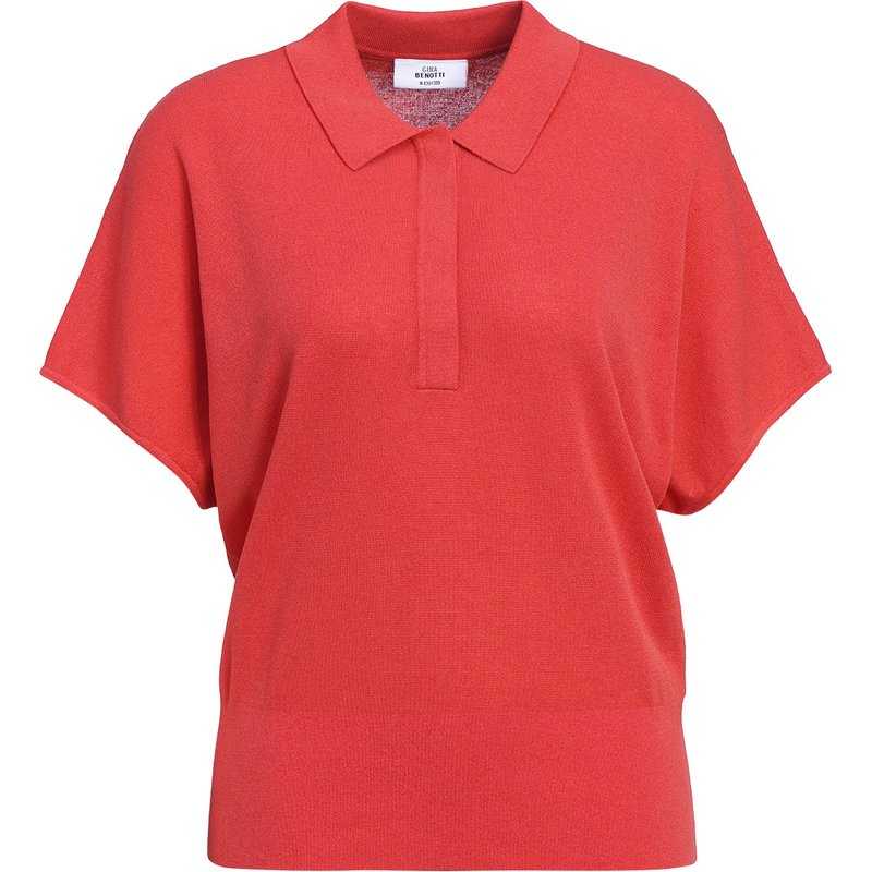 Damen Strick-Polo in leichter Qualität
