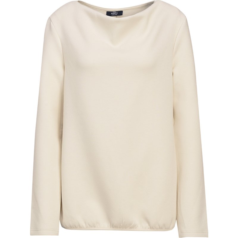Damen Sweatshirt mit Wasserfallkragen