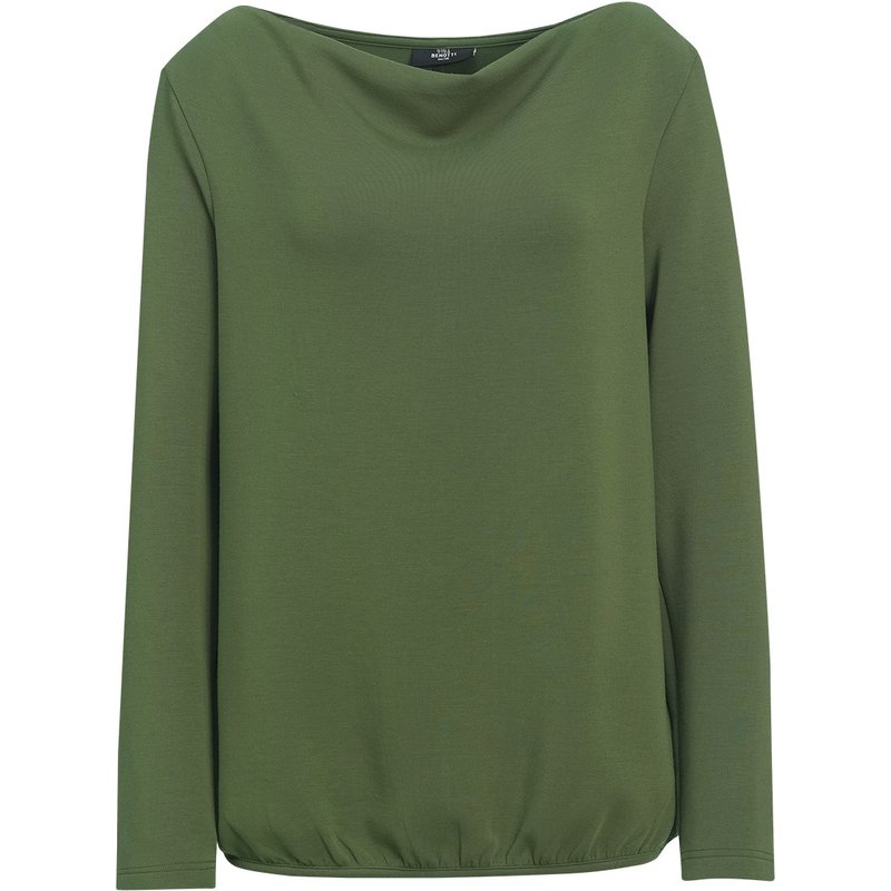 Damen Sweatshirt mit Wasserfallkragen