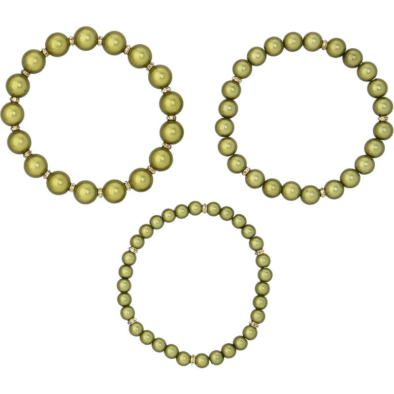 3 Damen Armbänder in Perlen-Form