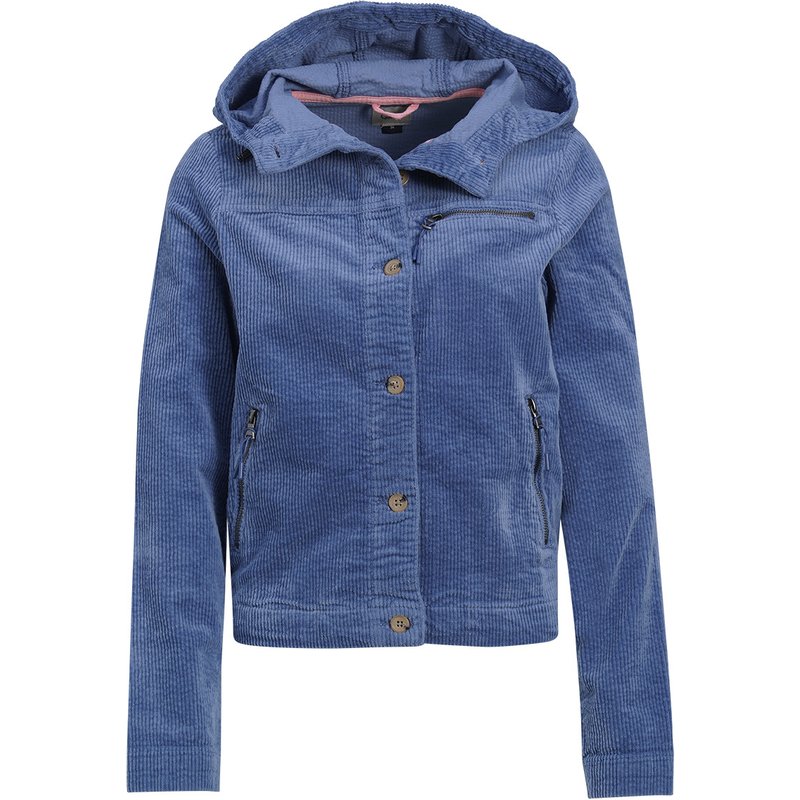 Damen Cordjacke mit Kapuze