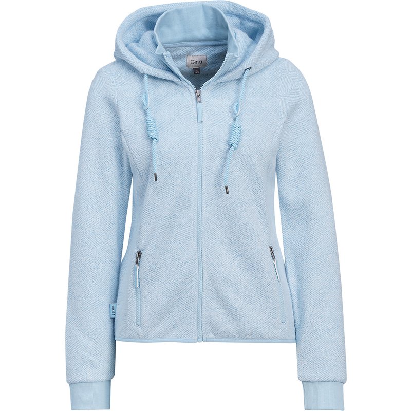 Damen Strickfleece-Jacke mit Kapuze