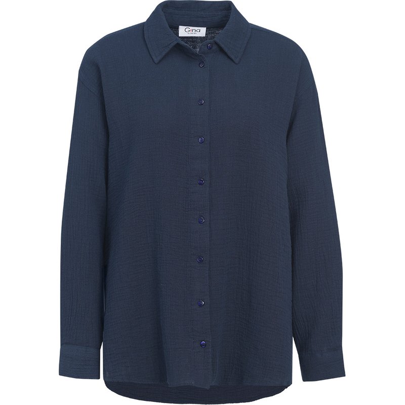Damen Musselin-Bluse unifarben