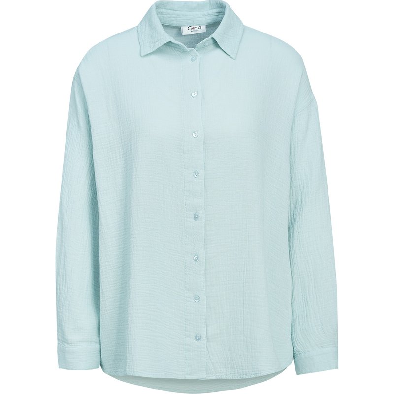 Damen Musselin-Bluse unifarben